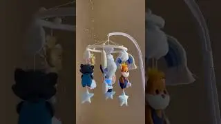 Baby mobile boy musical, crib mobile felt Nursery decor, nuts mobile blue Мобиль в кроватку мальчику
