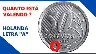 MOEDA DE 50 CENTAVOS COM A LETRA 