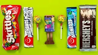 ASMR Candy Unwrapping 🍬 Colorful Lollipop Crinkles | Tapping Chocolate Bars + Mystery Treat Reveal