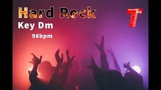 Hard rock backing track D minor 98bpm