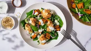 Crispy cauliflower and sweet potato salad with ranch-dressing | TwinCook 5