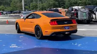 2019 Ford Mustang Orange Fury Nitto American Racing wheels Roush spoiler Akins