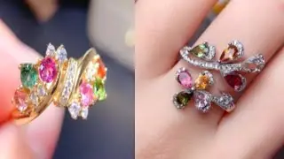 Multi colors stone Rings designs | Stones Rings designs | Stone gold rings designs