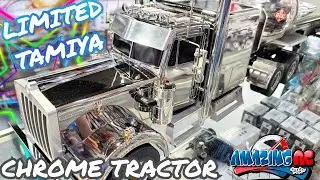 TAMIYA LIMITED CHROME EDITION - 1/14 Scale Tractor and fuel Tanker, all upgraded.