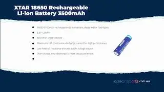 XTAR 18650 Rechargeable Li ion Battery 3500mAh