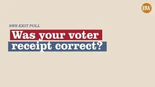 SWS Exit Poll: Was your voter receipt correct?