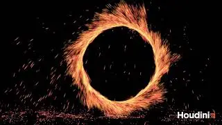 Houdini VFX: Dynamic Fire Portal Loop (Pyro Simulation)