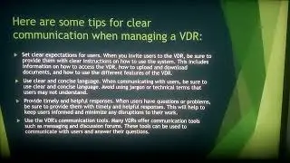 Managing a Virtual Data Room - The Importance of Clear Communication