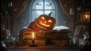 10 Hour Halloween Sleep Music 🧪 Magic Potion Sanctuary | Cozy Witch Room Pumpkin Dreams Ambient