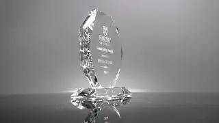 Clear Crystal Octagon Award, Crystal Trophies, Art Glass, Years of Service Awards & more - EDCO