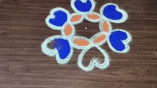 Simple kolam design for beginners #simplekolam #kolamdesigns #beginnerskolam #dailykolam 
