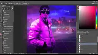 SpeedPaint. New RetroWave poster