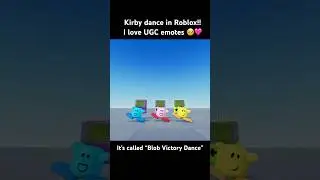 Kirby Dance Emote in Roblox?! 🥹⭐️💕 #roblox #ugc #animation