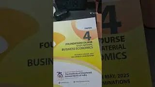 ICAI Study Material For CA Foundation September 2025/January 2026 #icai #cafoundation #castudents