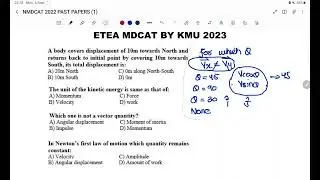 ETEA MDCAT 2022 PHYSICS PORTION EXPLAINED