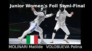 Junior Worlds 2025, Wuxi — Women's Foil — Semi Final — MOLINARI Matilde vs VOLOBUEVA Polina