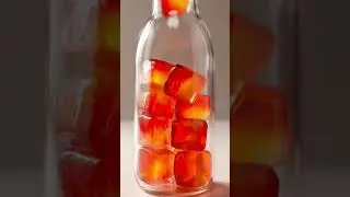 ASMR Making a Water Bank Inspired Drink! 🫧💎✨ How cute are these ice cubes?!