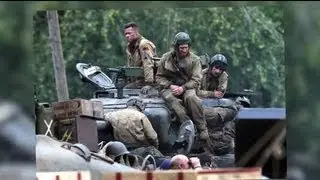 Brad Pitt and Shia LaBeouf's Gritty New War Movie - Splash News | Splash News TV | Splash News TV