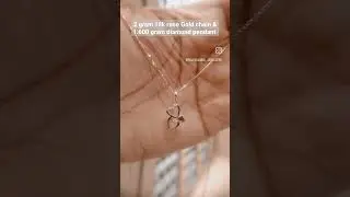 18k chain+diamond pendant 🥰 #diamond #18k #rosegold #shorts #trending #youtubeshorts #diamondlover