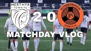 Merthyr Ease Past Phil Brown's Turbines! Merthyr Town 2-0 Peterborough Sports Matchday Vlog!