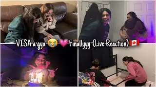 VISA a gya Finally!!! Live reaction & Surprise Vlog🥳🇨🇦- Bed Setting and Cycling ki🫣