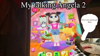 Shark puppet plays taking Angela 2￼