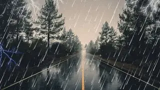 Rain In The Green Park - Rain Sound ASMR - Raining Sound for Sleeping & Relaxing & Reading