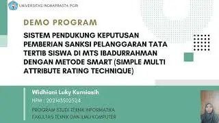 Demo Program Aplikasi Skripsi/Tugas Akhir UNINDRA | Widhiani Luky Kurniasih - 202143502524