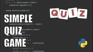 Simple Quiz Game Python | How to Code Random Quiz?