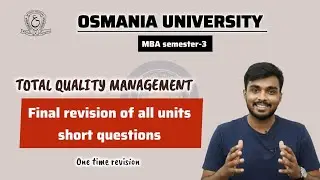 MBA Sem 3 TQM Exam Prep: Complete Unit-wise Short Q&A Explanation @santhoshbachuwar2987 