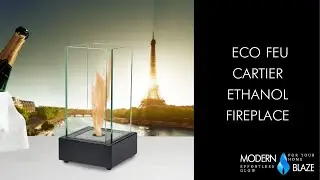 Eco Feu Cartier in Stainless Ethanol Tabletop Fireplace