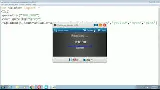 CONFIGURING BACKGROUND COLOR USING SPINBOX WIDGET