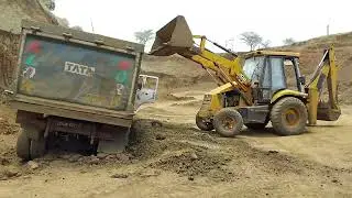old jcb Backhoe murum loading 2518 Truck Dumper