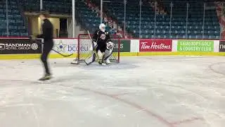 Attack down on the puck