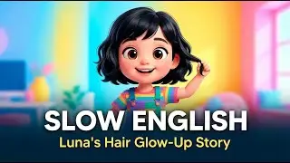 Luna&rsquo;s Hair Glow Up Story | Slow English Story for Beginners (A2 Level)