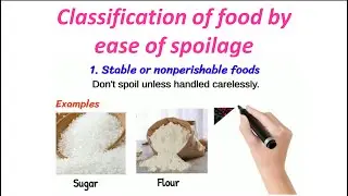 Classification of foods on the basis of ease of spoilage | Perishable and Nonperishable foods |