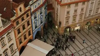 Old Town Square In Prague Stock Video