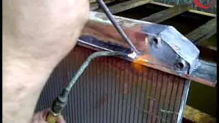 Automobile radiator soldering