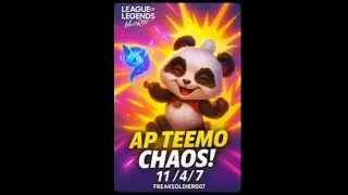 Panda Teemo went Aery-al strike mode 🐼💥 One shroom = one funeral. Smurfing never looked this cute!