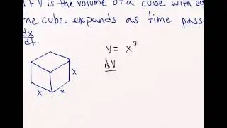 If V is the volume of a cube with edge length x and the cube expands as time passes...