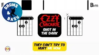 Ozzy Osbourne -  Shot in the Dark &bull; Bass & Drums | Scrolling Guitar Chords & Lyrics