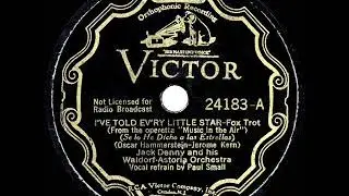 1st RECORDING OF: I&rsquo;ve Told Every Little Star - Jack Denny (1932--Paul Small, vocal)
