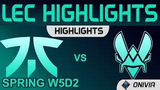 FNC vs VIT Highlights LEC Spring Season 2022 W5D2 Fnatic vs Team Vitality by Onivia