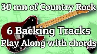 Country Rock Play along- 6 backing tracks with chords and scales