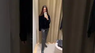 Трендовый #образ #massimodutti #evening #outfit #shoppingvlog #newcollection #leatherpants #shorts