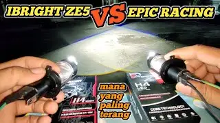 TEST CAHAYA MINI PROJECTOR IBRIGHT Z5 VS EPIC RACING MANA YANG LEBIH TERANG MINI BILED LAMPU UTAMA