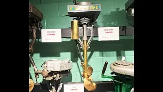 Huge collection of antique & Vintage Outboard Motors at the Railway Village in Boothbay Maine