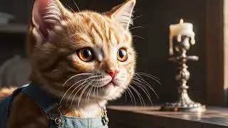 Mama Cat Made Candles So Her Kittens Wouldn’t Be Afraid #MamaCat #EmotionalStory  #CatShorts