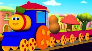 Vegetable Train | Preschool Learning Videos & Kids Songs | Bob The Train Cartoons