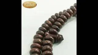 TheTasbih Prayer Beads - 10mm 99-Bead Flat Oval Tamarind Tasbih